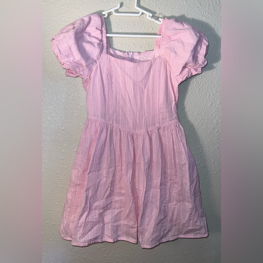 Art Class Light Pink Puff Sleeve Dress EUC